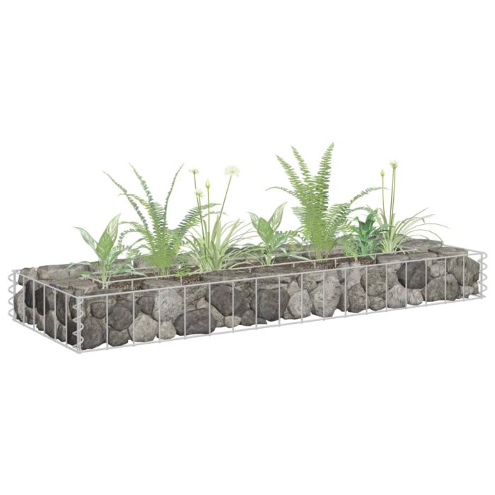 Lit surélevé à gabion Acier galvanisé 90x30x10 cm – Image 1