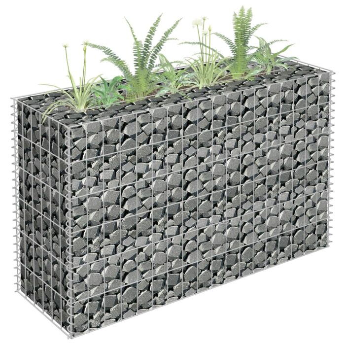 Lit surélevé à gabion Acier galvanisé 90x30x60 cm – Image 1