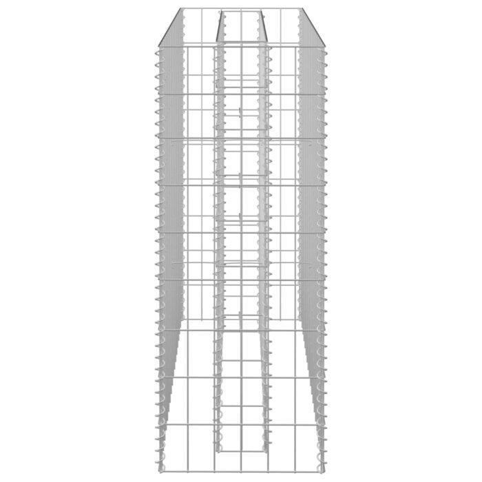 Lit surélevé à gabion Acier galvanisé 90x30x90 cm – Image 3