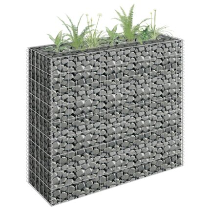 Lit surélevé à gabion Acier galvanisé 90x30x90 cm