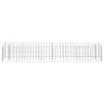 Lit surélevé à gabion Acier galvanisé 180x30x30 cm – Image 2