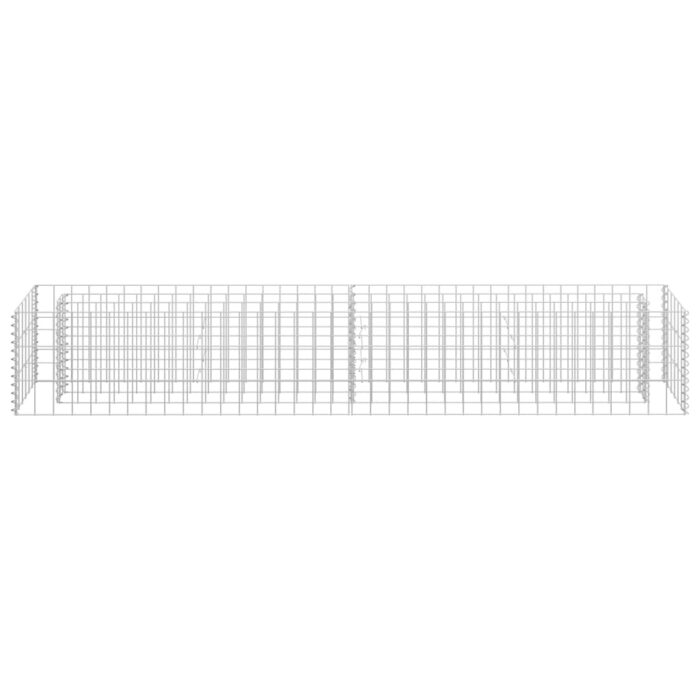 Lit surélevé à gabion Acier galvanisé 180x30x30 cm – Image 2