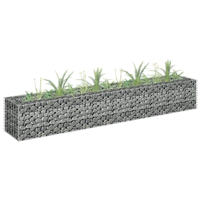 Lit surélevé à gabion Acier galvanisé 180x30x30 cm – Image 1