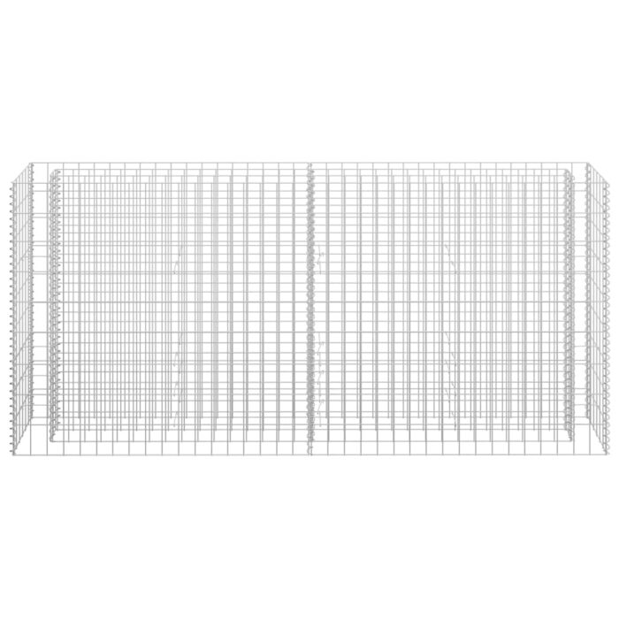 Lit surélevé à gabion Acier galvanisé 180x30x90 cm – Image 2