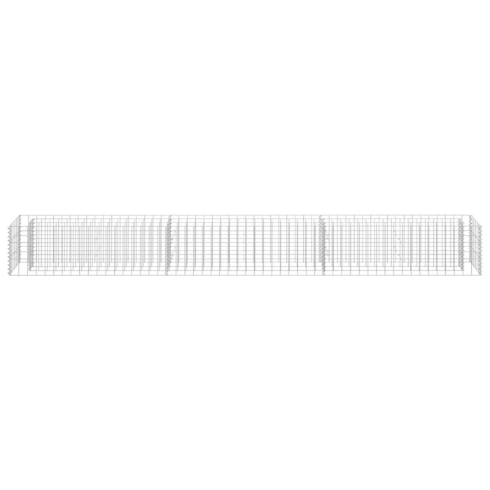 Lit surélevé à gabion Acier galvanisé 270x30x30 cm – Image 2