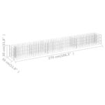 Lit surélevé à gabion Acier galvanisé 270x30x30 cm – Image 5