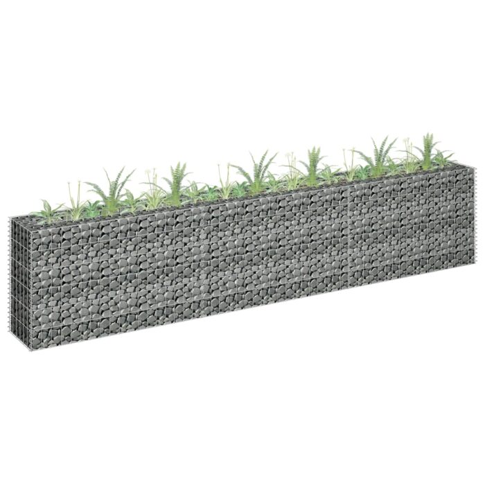 Lit surélevé à gabion Acier galvanisé 270x30x60 cm – Image 1