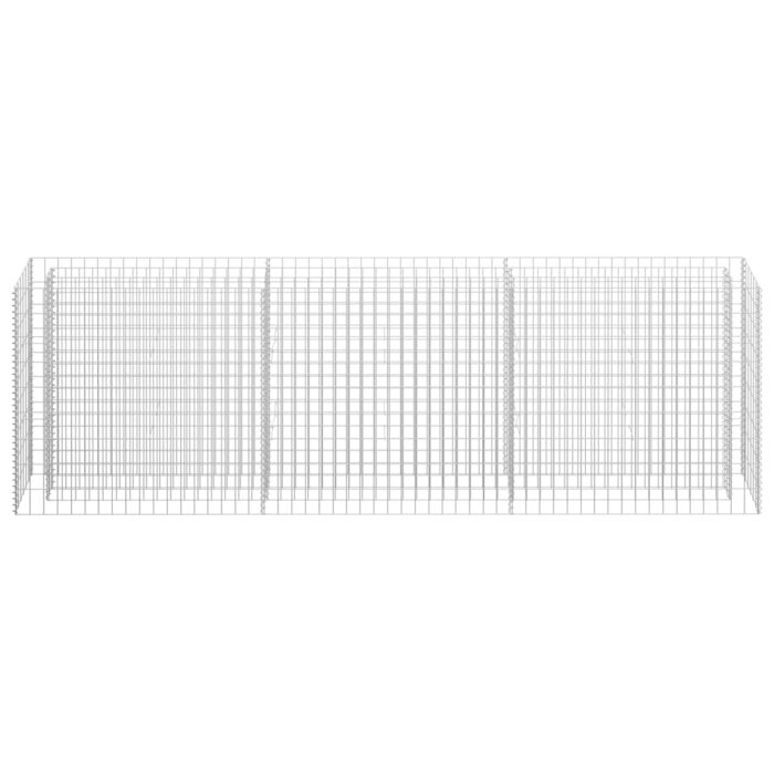 Lit surélevé à gabion Acier galvanisé 270x30x90 cm – Image 2