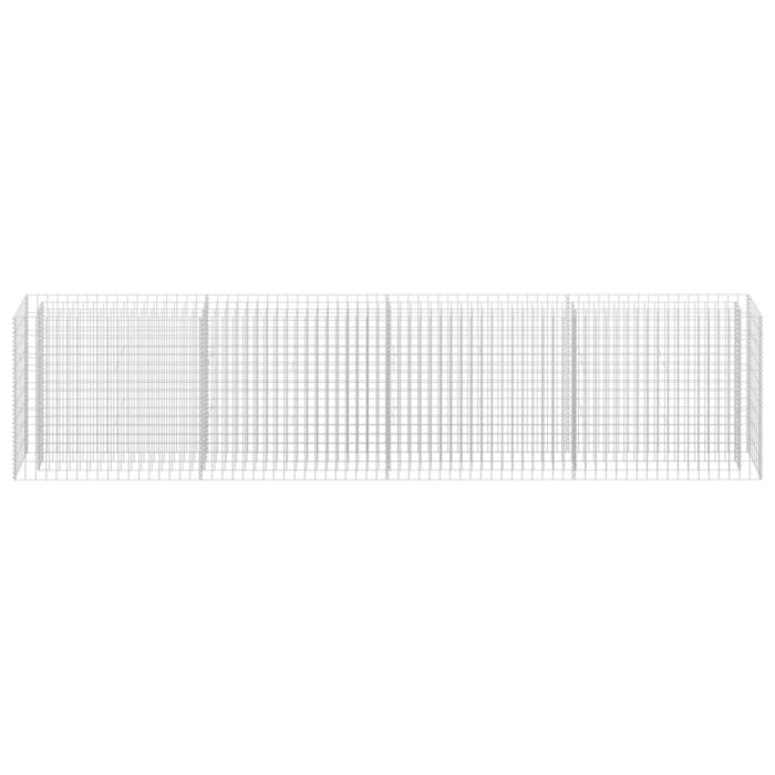 Lit surélevé à gabion Acier galvanisé 360x30x90 cm – Image 2