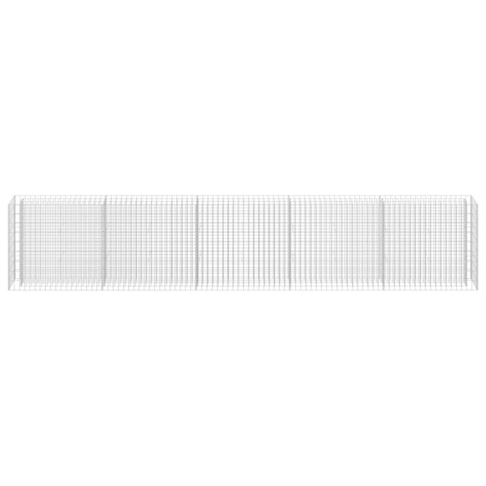 Lit surélevé à gabion Acier galvanisé 450x30x90 cm – Image 2