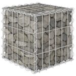 Lit surélevé cube à gabion Fil d'acier 30x30x30 cm