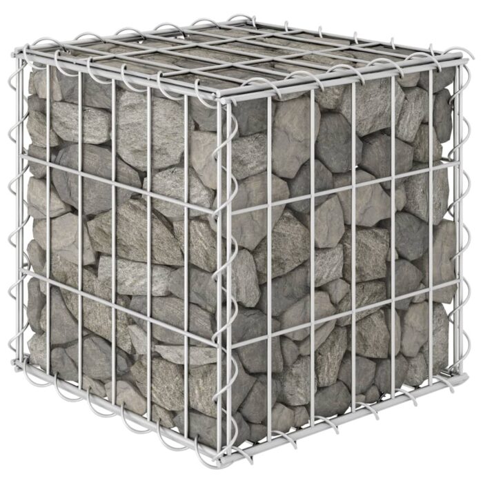 Lit surélevé cube à gabion Fil d'acier 30x30x30 cm – Image 1