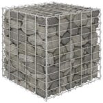 Lit surélevé cube à gabion Fil d'acier 50x50x50 cm