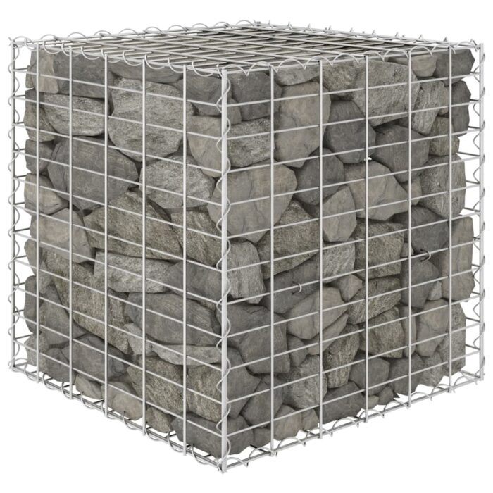 Lit surélevé cube à gabion Fil d'acier 60x60x60 cm – Image 1