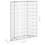 Lit surélevé à gabion en trapèze Acier galvanisé 80x20x100 cm – Image 5
