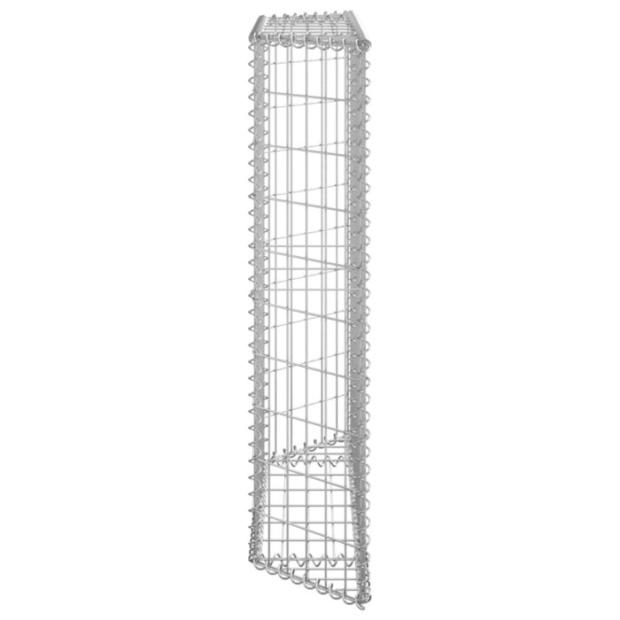 Lit surélevé à gabion en trapèze Acier galvanisé 100x20x100 cm – Image 2