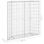 Lit surélevé à gabion en trapèze Acier galvanisé 100x20x100 cm – Image 5