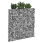 Lit surélevé à gabion en trapèze Acier galvanisé 100x20x100 cm