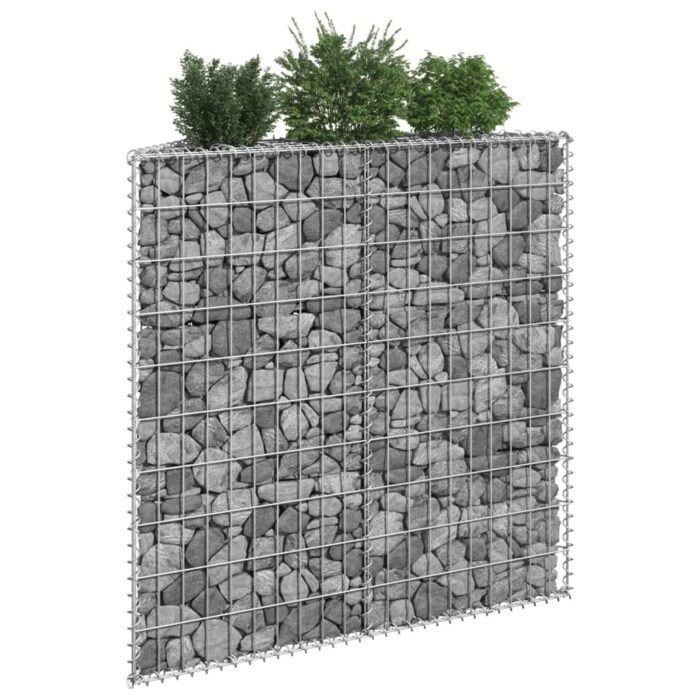 VXL8719883734811_m_en_hd_1.jpg Lit surélevé à gabion en trapèze Acier galvanisé 100x20x100 cm – Image 1
