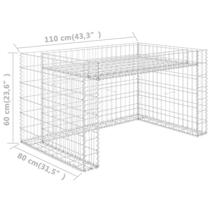 Garage tondeuse à gazon lit surélevé 110x80x60 cm Fil en acier – Image 4