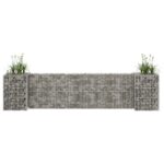 Jardinière à gabion en H Fil d'acier 260x40x60 cm
