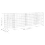 Jardinière à gabion en H Fil d'acier 260x40x80 cm – Image 4