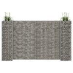 Jardinière à gabion en H Fil d'acier 260x40x150 cm