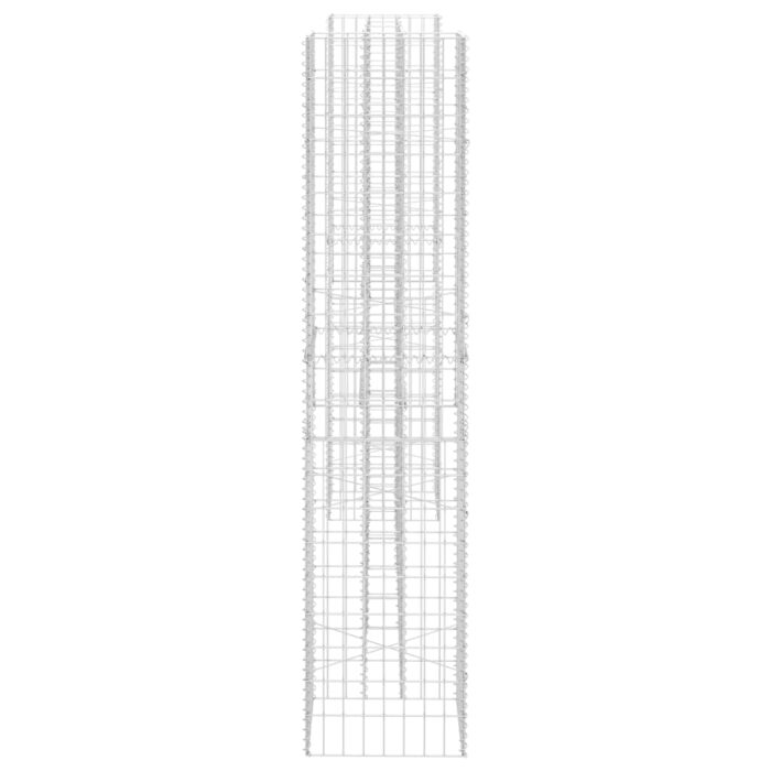 Jardinière à gabion en H Fil d'acier 260x40x180 cm – Image 2