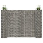 Jardinière à gabion en H Fil d'acier 260x40x180 cm