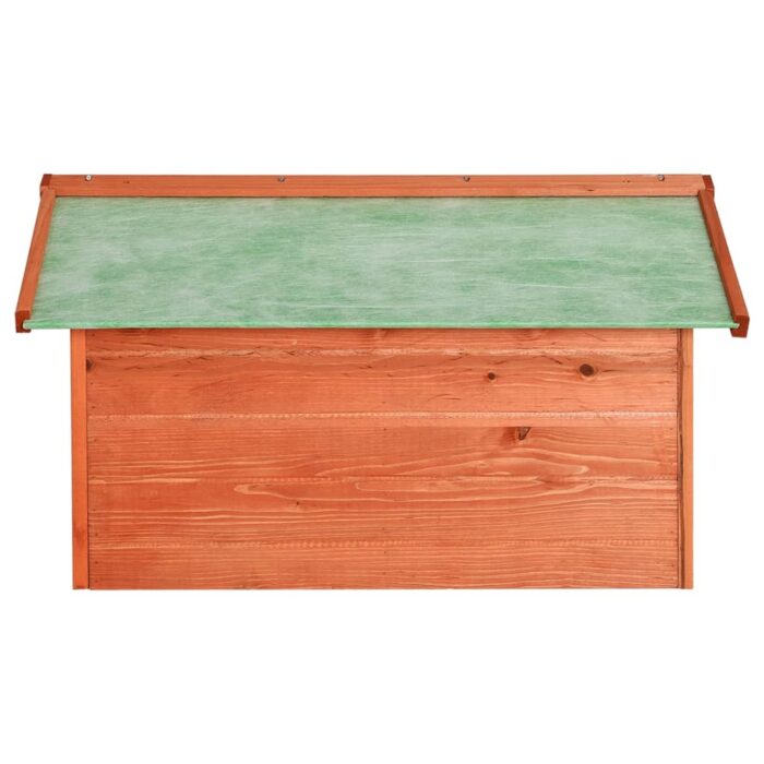 Garage de tondeuse à gazon 72x87x50 cm Bois de sapin solide – Image 3