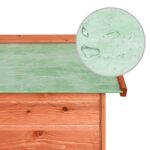 Garage de tondeuse à gazon 72x87x50 cm Bois de sapin solide – Image 6