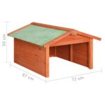Garage de tondeuse à gazon 72x87x50 cm Bois de sapin solide – Image 7