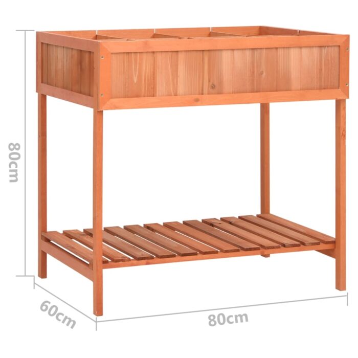 Jardinière à herbes 80x60x80 cm Bois de sapin massif – Image 5
