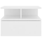 Table de chevet flottante Blanc 40x31x27 cm Bois d'ingénierie – Image 2