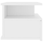 800406 Tables de chevet flottantes 2 pcs Blanc Bois ingénierie – Image 3