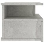 Tables de chevet flottantes 2 pcs Gris béton Bois d'ingénierie – Image 3