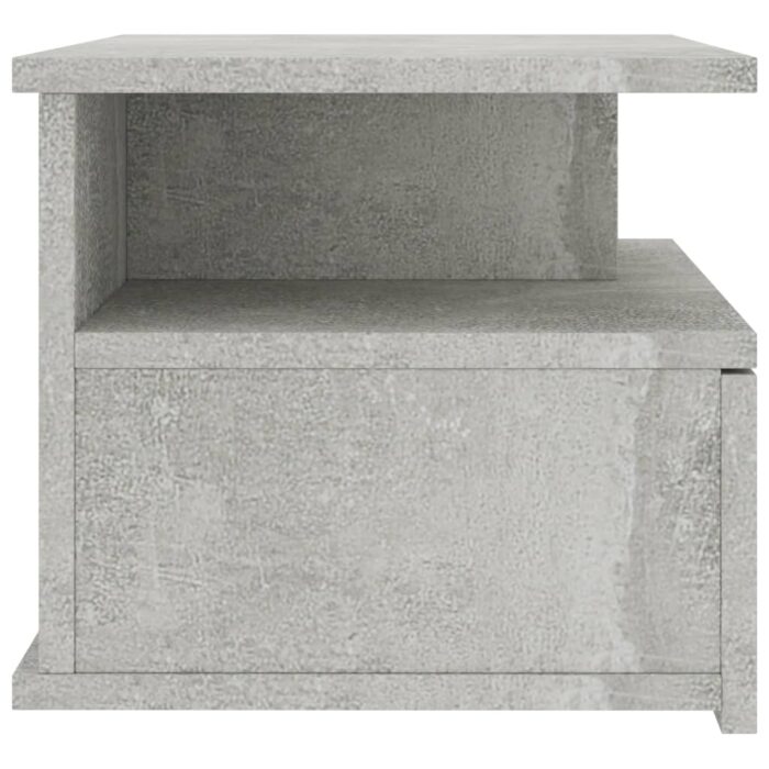 Tables de chevet flottantes 2 pcs Gris béton Bois d'ingénierie – Image 3