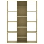 Séparateur de pièce/Bibliothèque Chêne sonoma 100x24x140 cm – Image 3