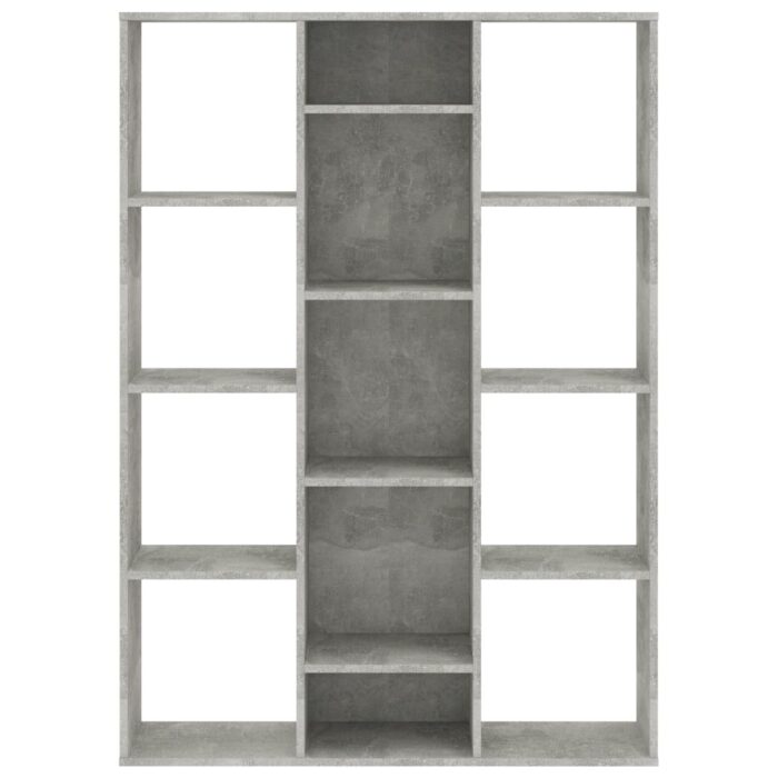 Séparateur de pièce/Bibliothèque Gris béton Bois d’ingénierie – Image 3