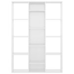 Séparateur de pièce/Bibliothèque blanc brillant Bois ingénierie – Image 3