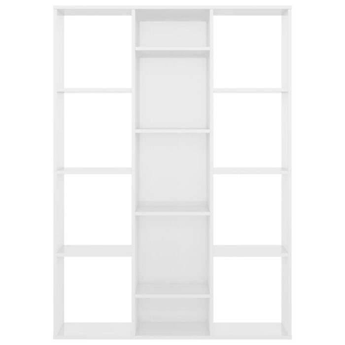 Séparateur de pièce/Bibliothèque blanc brillant Bois ingénierie – Image 3