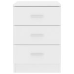 Tables de chevet 2 pcs Blanc 38x35x56 cm Bois d'ingénierie – Image 3