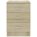 Table de chevet Chêne Sonoma 38x35x56 cm Bois d'ingénierie – Image 2
