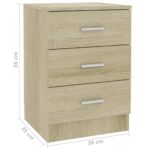 Table de chevet Chêne Sonoma 38x35x56 cm Bois d'ingénierie – Image 4