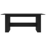 Table à manger Noir 180x90x76 cm Bois d’ingénierie – Image 2