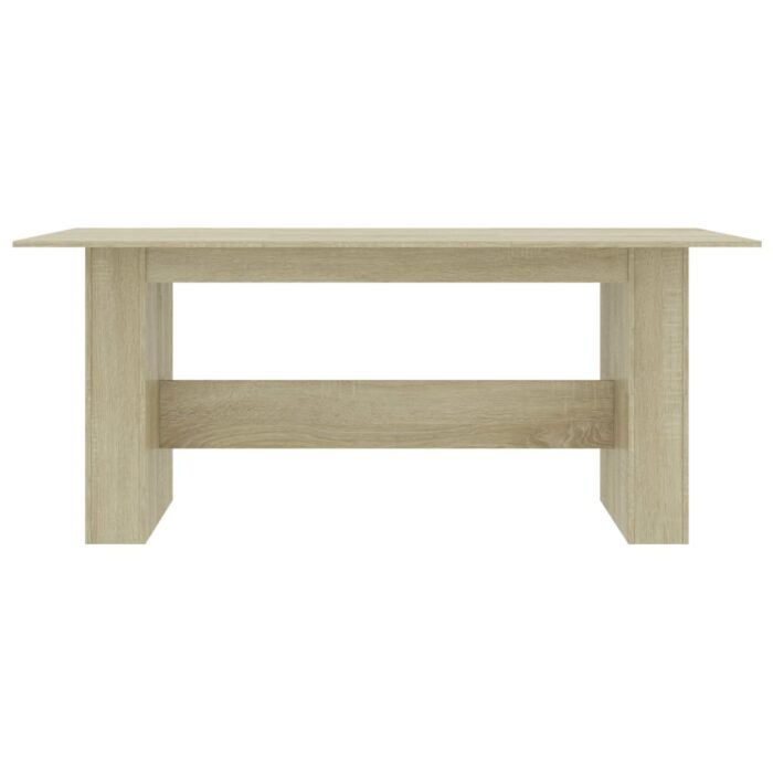 Table à manger Chêne sonoma 180x90x76 cm Bois d’ingénierie – Image 2