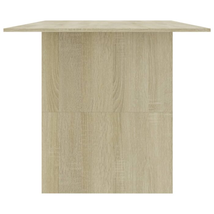 Table à manger Chêne sonoma 180x90x76 cm Bois d’ingénierie – Image 3