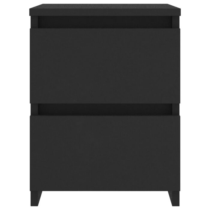 Table de chevet Noir 30x30x40 cm Bois d'ingénierie – Image 2