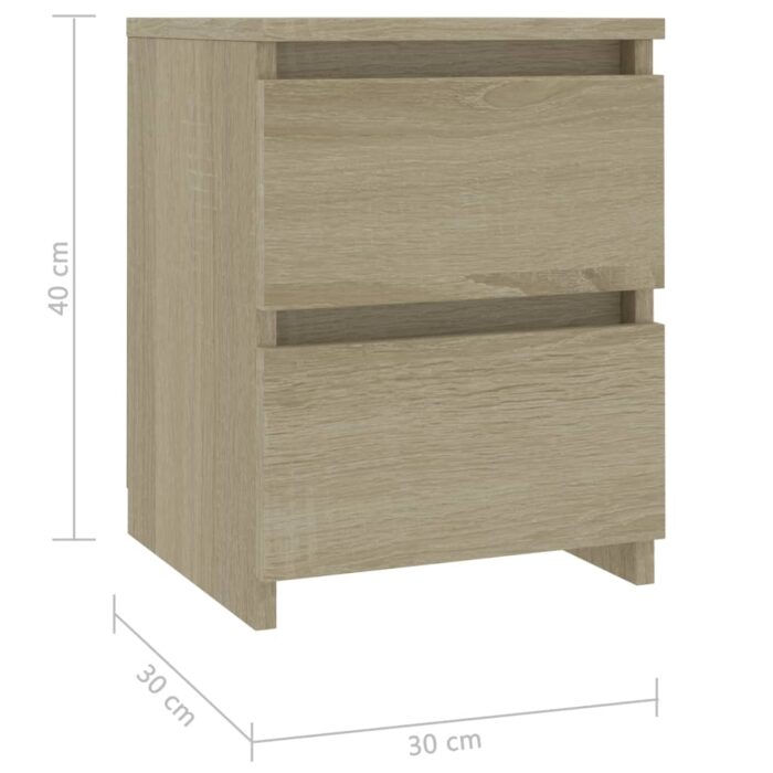 Table de chevet Chêne sonoma 30x30x40 cm Bois d'ingénierie – Image 4