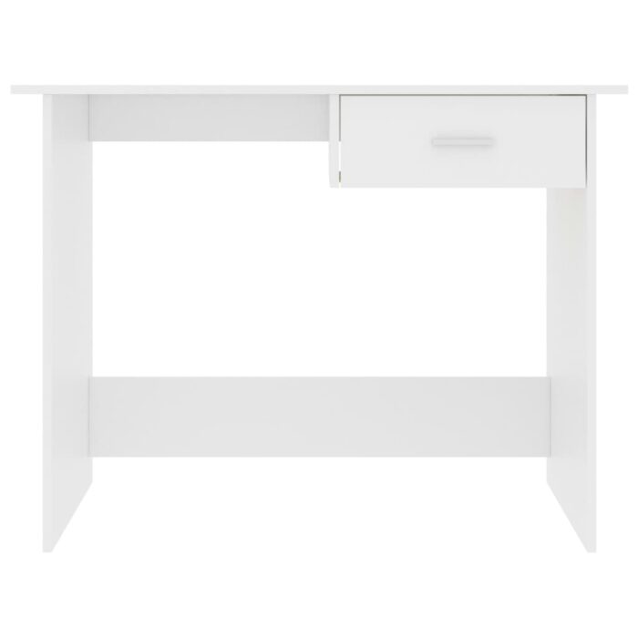 Bureau Blanc 100 x 50 x 76 cm Bois d'ingénierie – Image 2